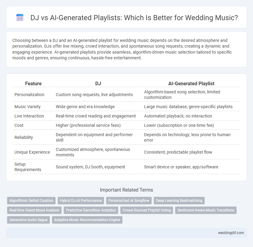 DJ vs AI-Generated Playlists: Which Is Better for Wedding Music?