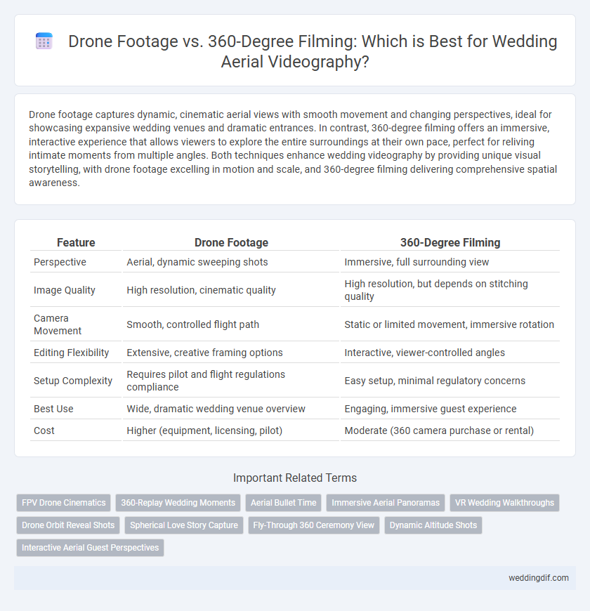 Drone Footage vs. 360-Degree Filming: Which is Best for Wedding Aerial Videography?