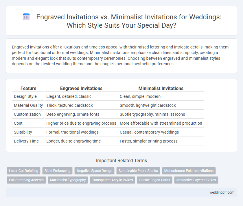 Engraved Invitations vs. Minimalist Invitations for Weddings: Which Style Suits Your Special Day?