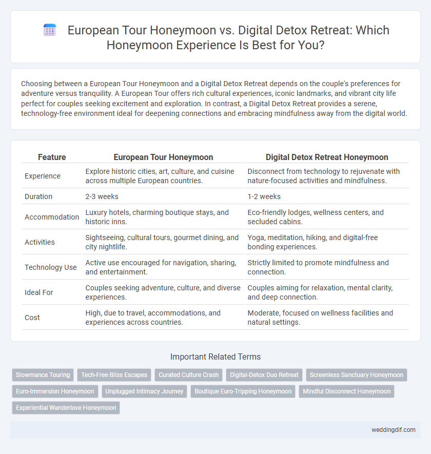 European Tour Honeymoon vs. Digital Detox Retreat: Which Honeymoon Experience Is Best for You?