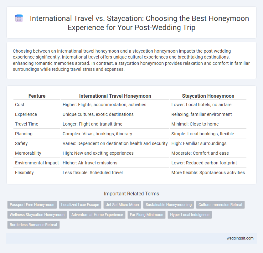 International Travel vs. Staycation: Choosing the Best Honeymoon Experience for Your Post-Wedding Trip