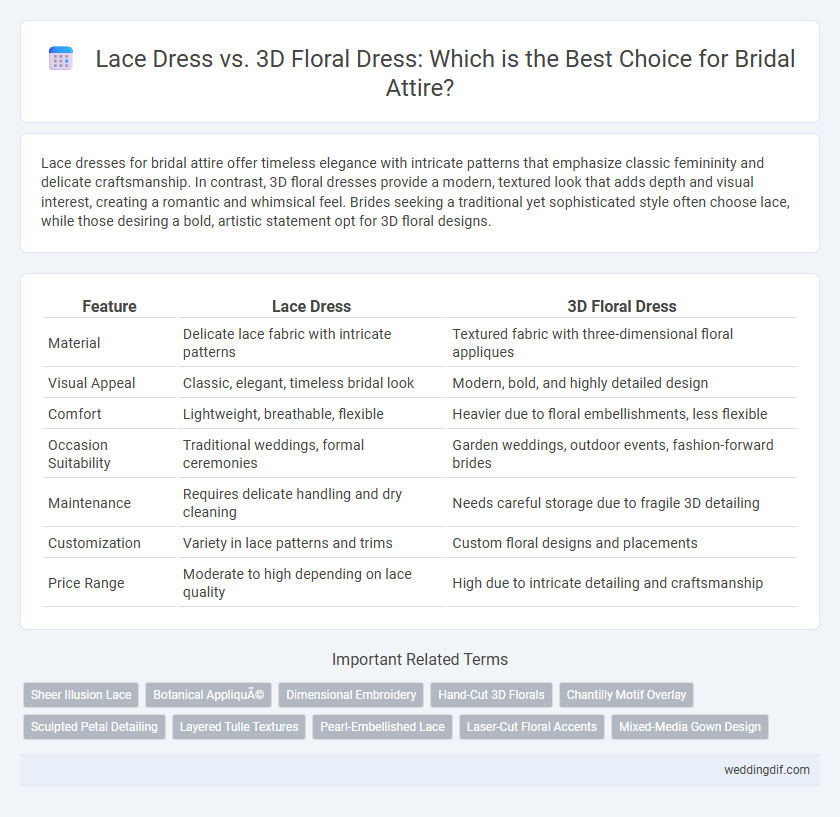 Lace Dress vs. 3D Floral Dress: Which is the Best Choice for Bridal Attire?