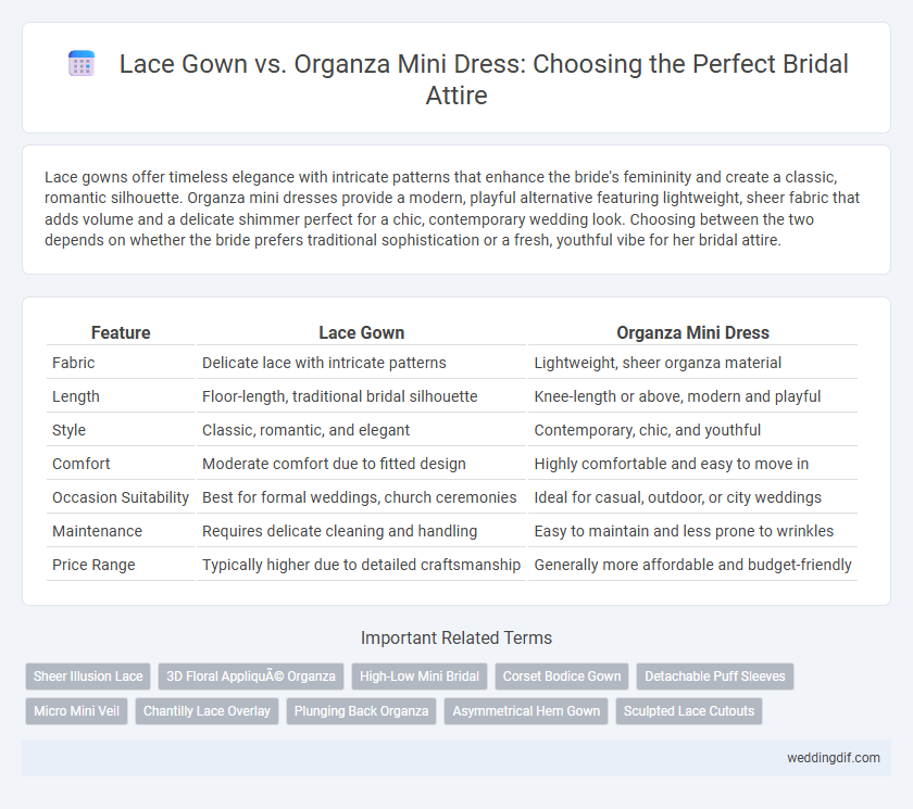 Lace Gown vs. Organza Mini Dress: Choosing the Perfect Bridal Attire