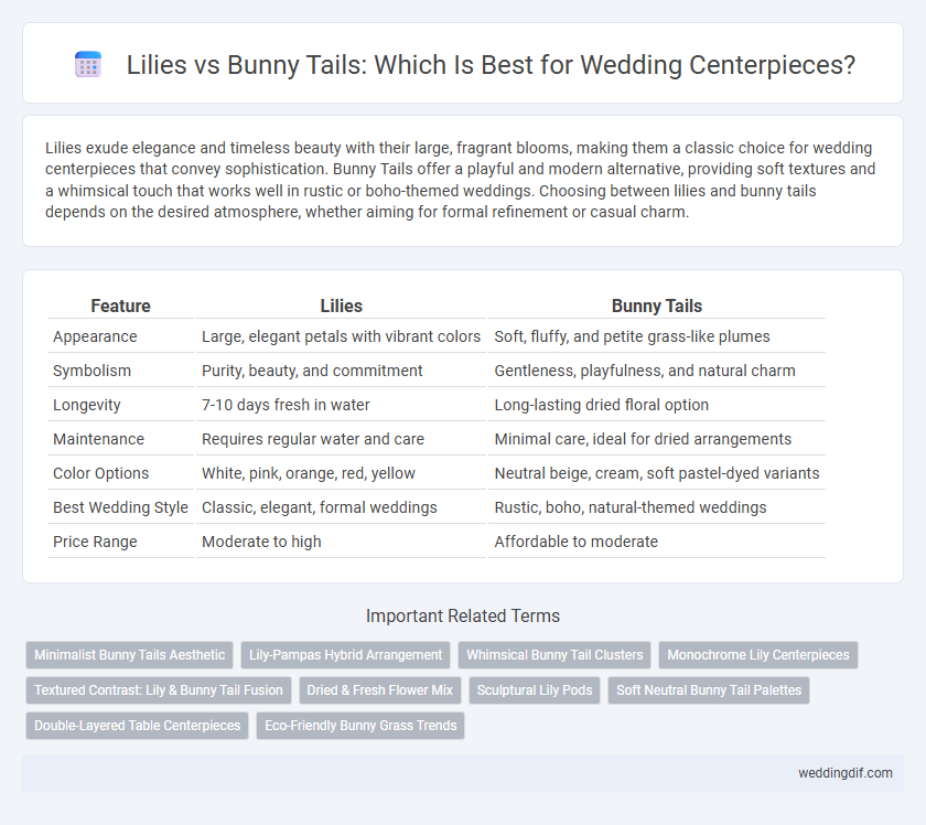 Lilies vs Bunny Tails: Which Is Best for Wedding Centerpieces?