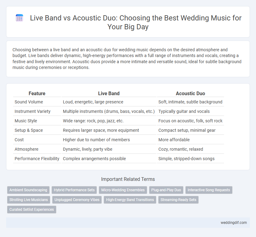 Live Band vs Acoustic Duo: Choosing the Best Wedding Music for Your Big Day