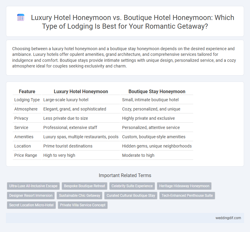 Luxury Hotel Honeymoon vs. Boutique Hotel Honeymoon: Which Type of Lodging Is Best for Your Romantic Getaway?