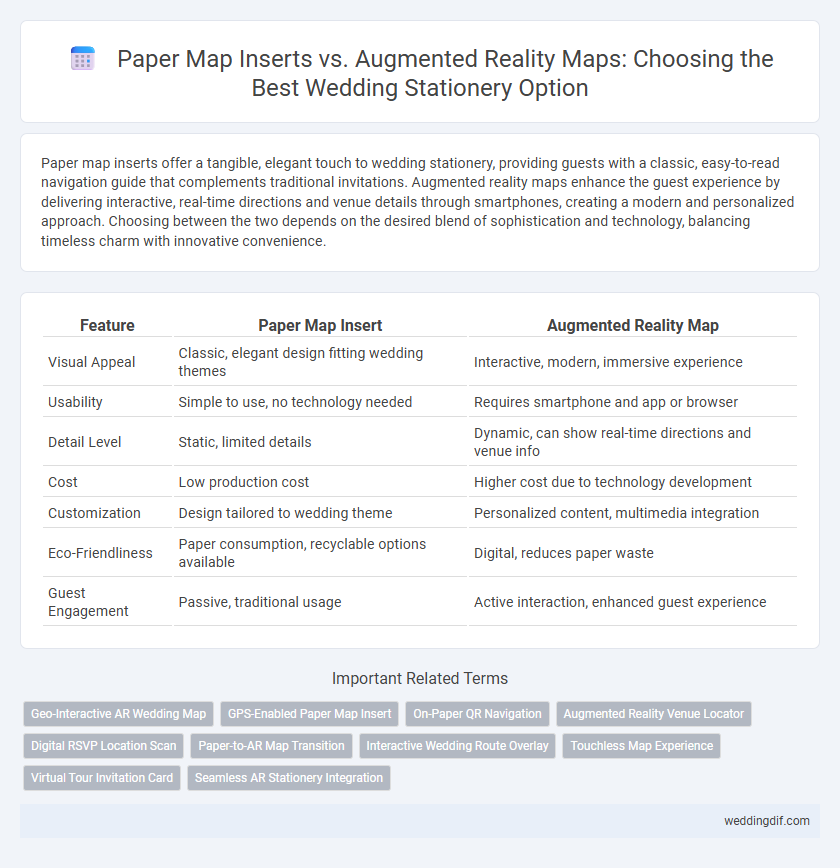 Paper Map Inserts vs. Augmented Reality Maps: Choosing the Best Wedding Stationery Option