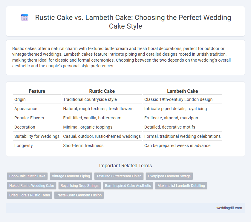 Rustic Cake vs. Lambeth Cake: Choosing the Perfect Wedding Cake Style