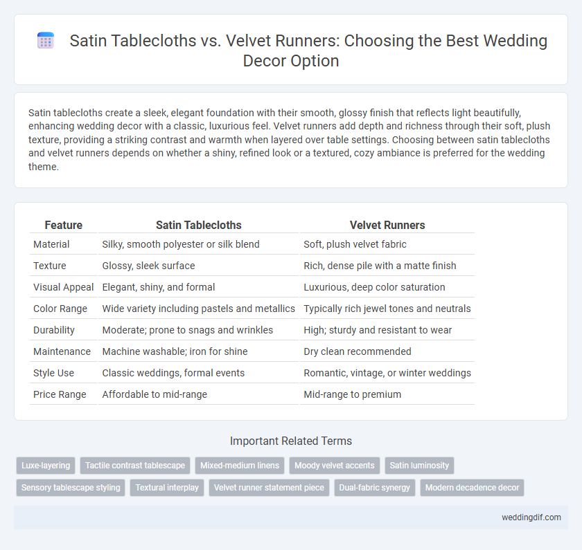 Satin Tablecloths vs. Velvet Runners: Choosing the Best Wedding Decor Option