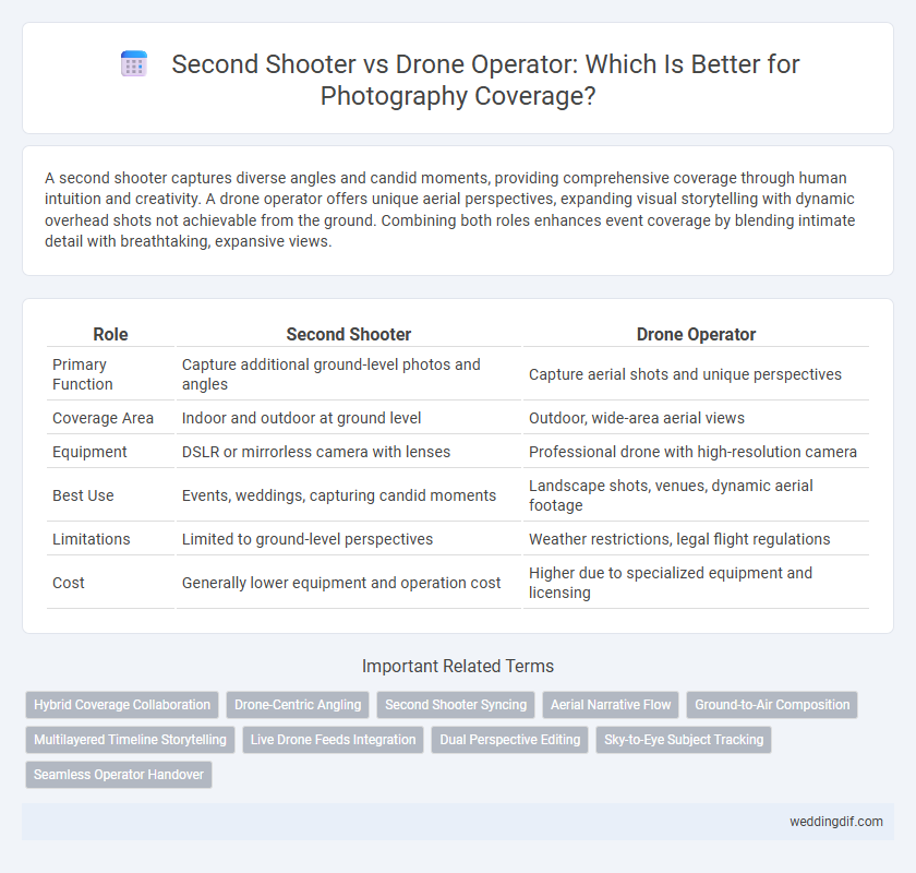 Second Shooter vs Drone Operator: Which Is Better for Photography Coverage?