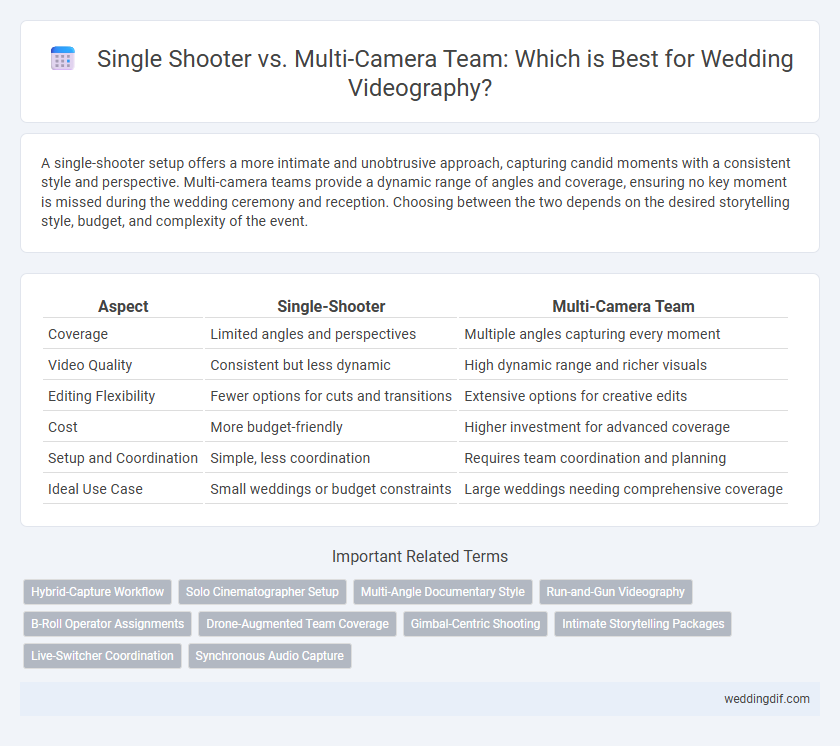 Single Shooter vs. Multi-Camera Team: Which is Best for Wedding Videography?