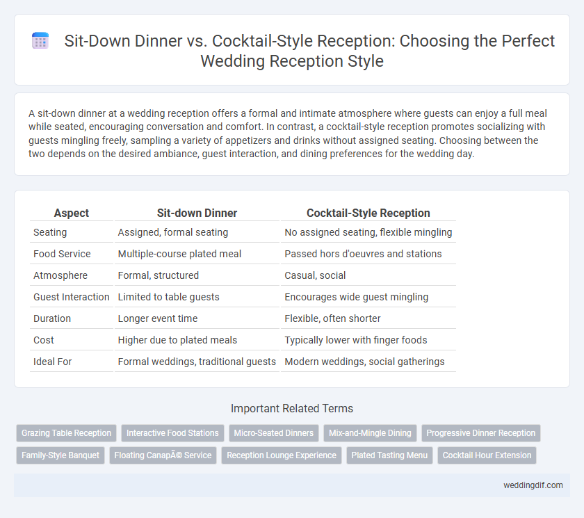 Sit-Down Dinner vs. Cocktail-Style Reception: Choosing the Perfect Wedding Reception Style