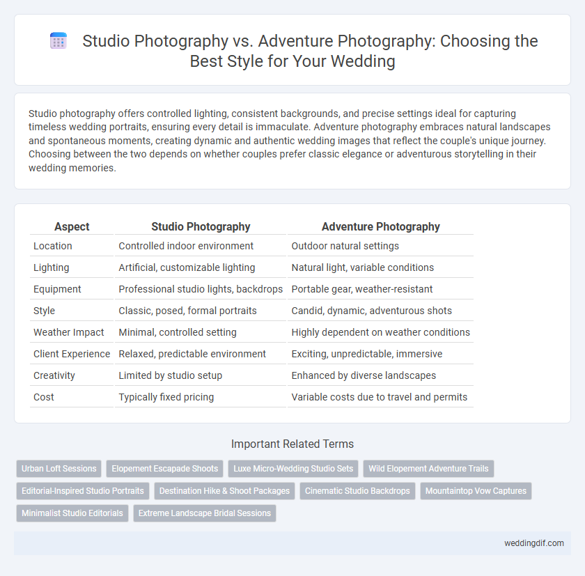 Studio Photography vs. Adventure Photography: Choosing the Best Style for Your Wedding