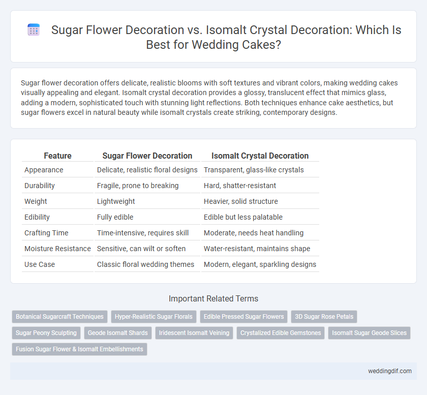 Sugar Flower Decoration vs. Isomalt Crystal Decoration: Which Is Best for Wedding Cakes?