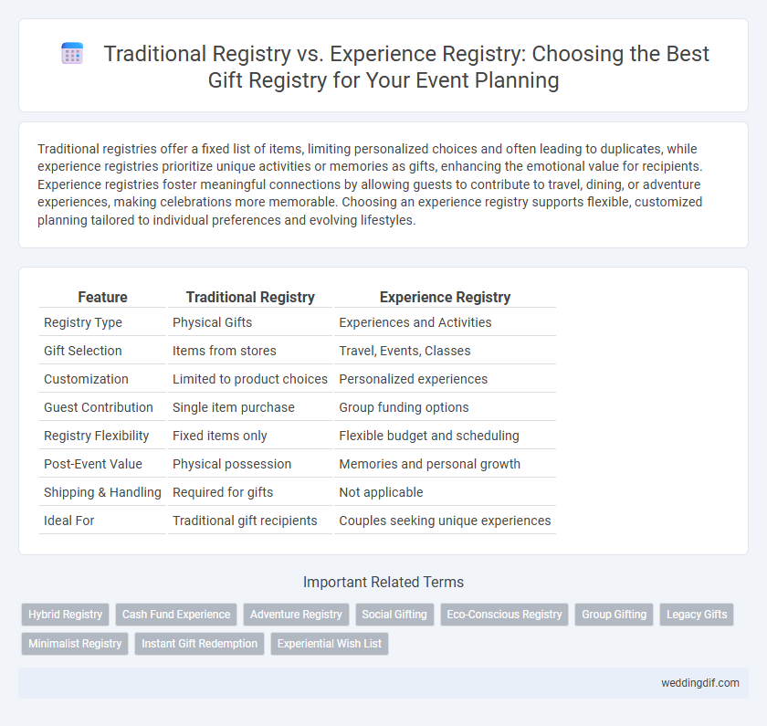 Traditional Registry vs. Experience Registry: Choosing the Best Gift Registry for Your Event Planning