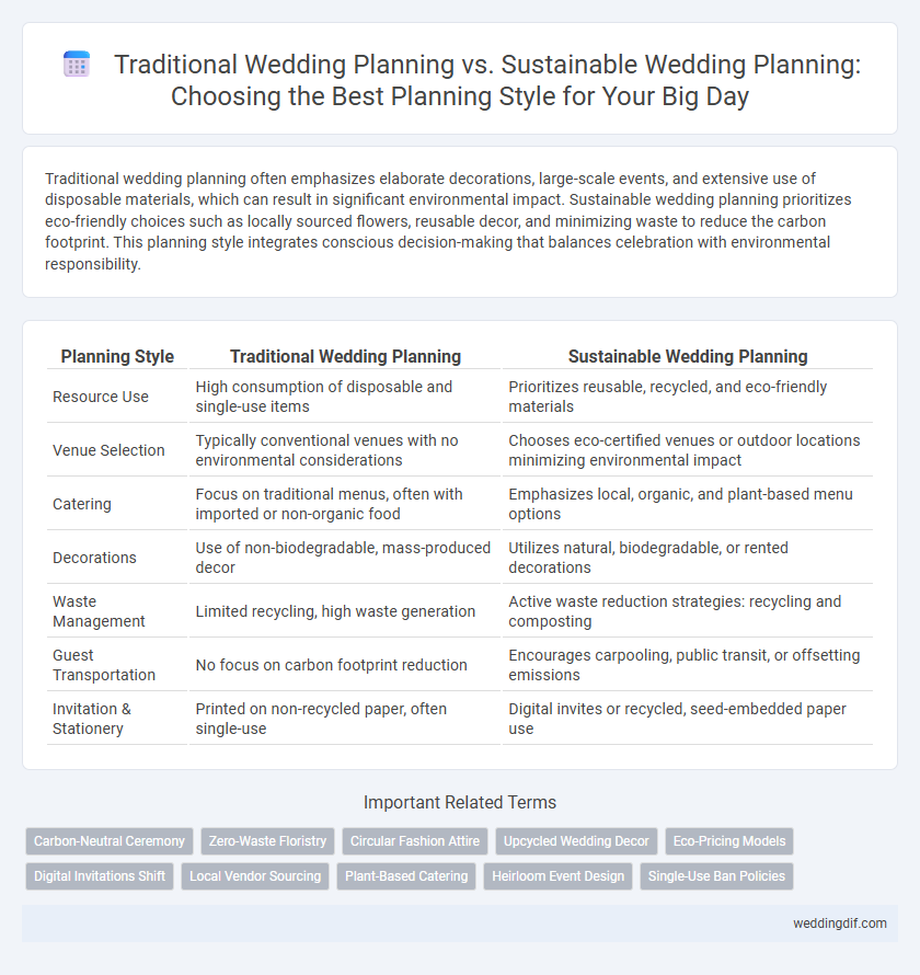 Traditional Wedding Planning vs. Sustainable Wedding Planning: Choosing the Best Planning Style for Your Big Day