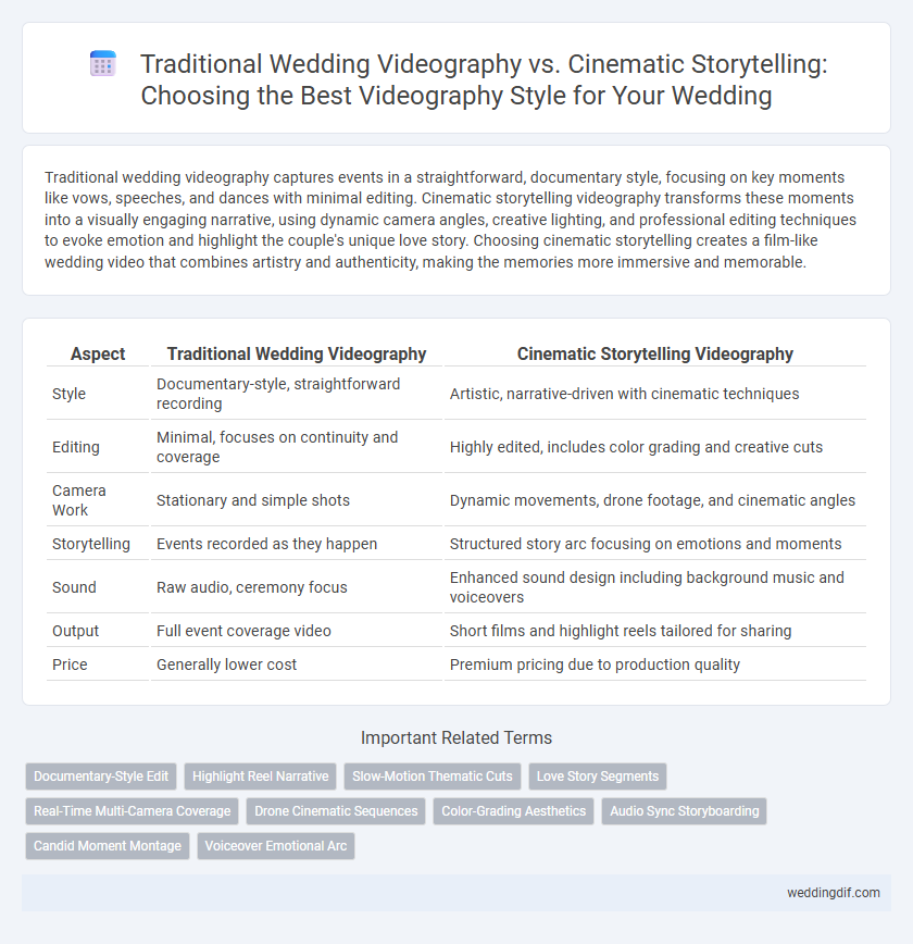 Traditional Wedding Videography vs. Cinematic Storytelling: Choosing the Best Videography Style for Your Wedding