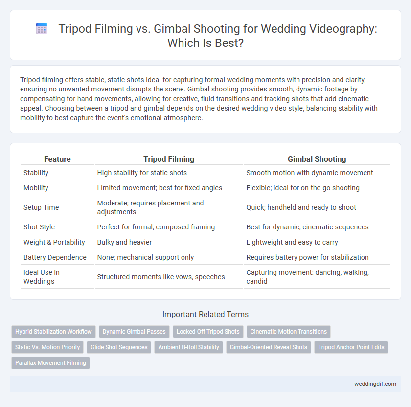 Tripod Filming vs. Gimbal Shooting for Wedding Videography: Which Is Best?