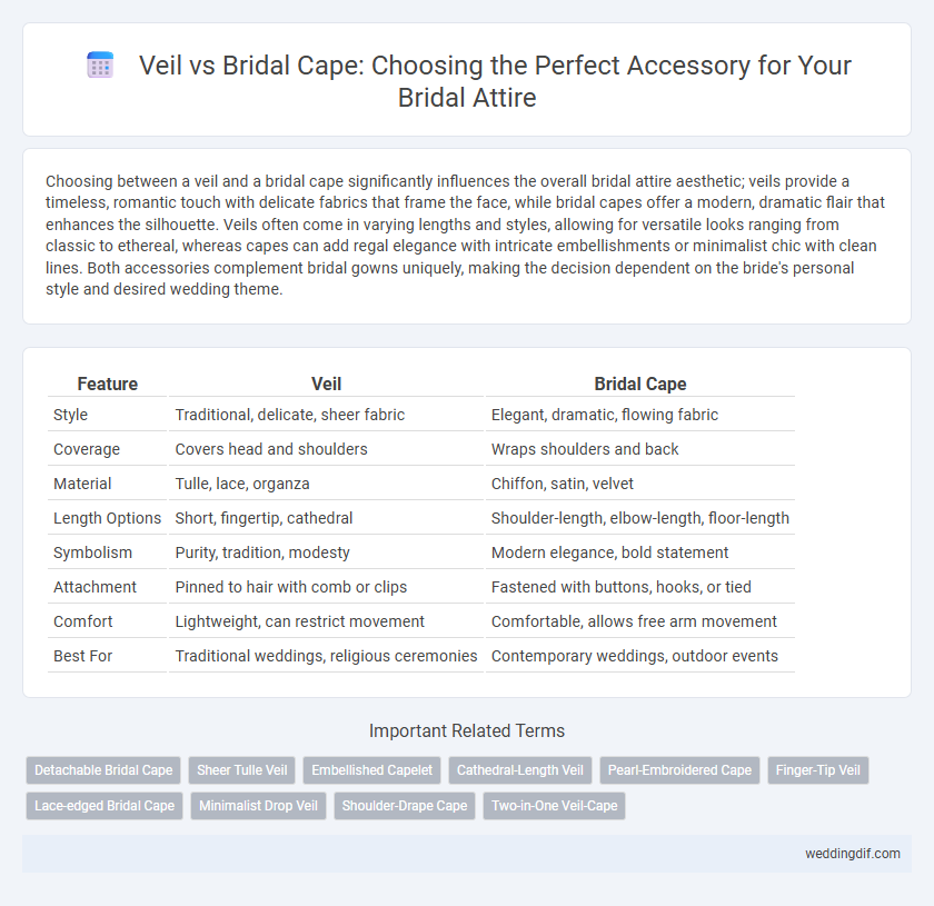 Veil vs Bridal Cape: Choosing the Perfect Accessory for Your Bridal Attire