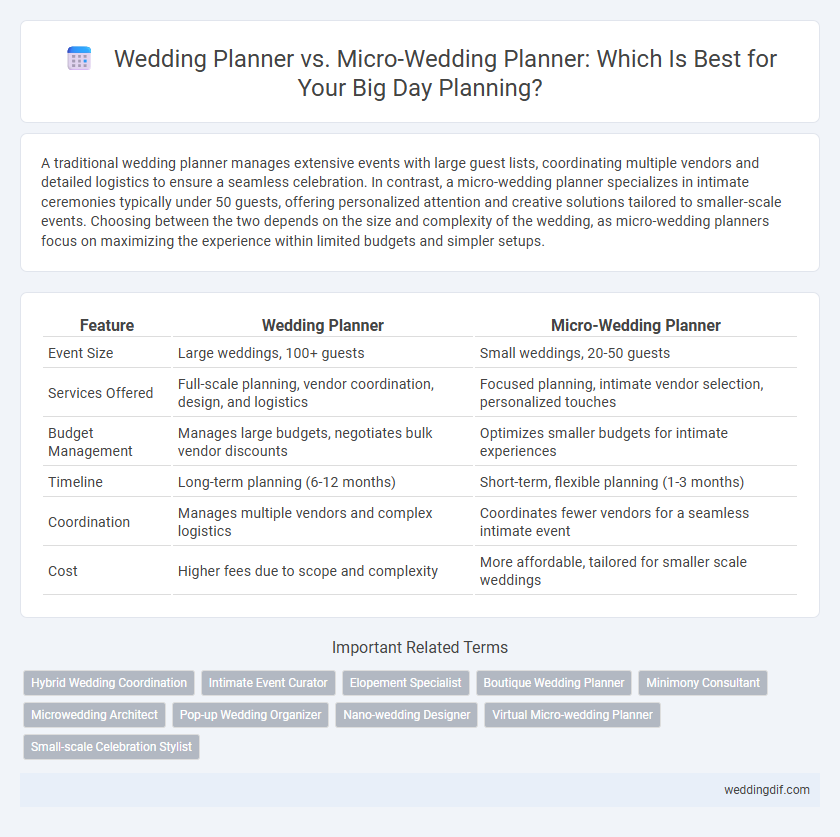 Wedding Planner vs. Micro-Wedding Planner: Which Is Best for Your Big Day Planning?