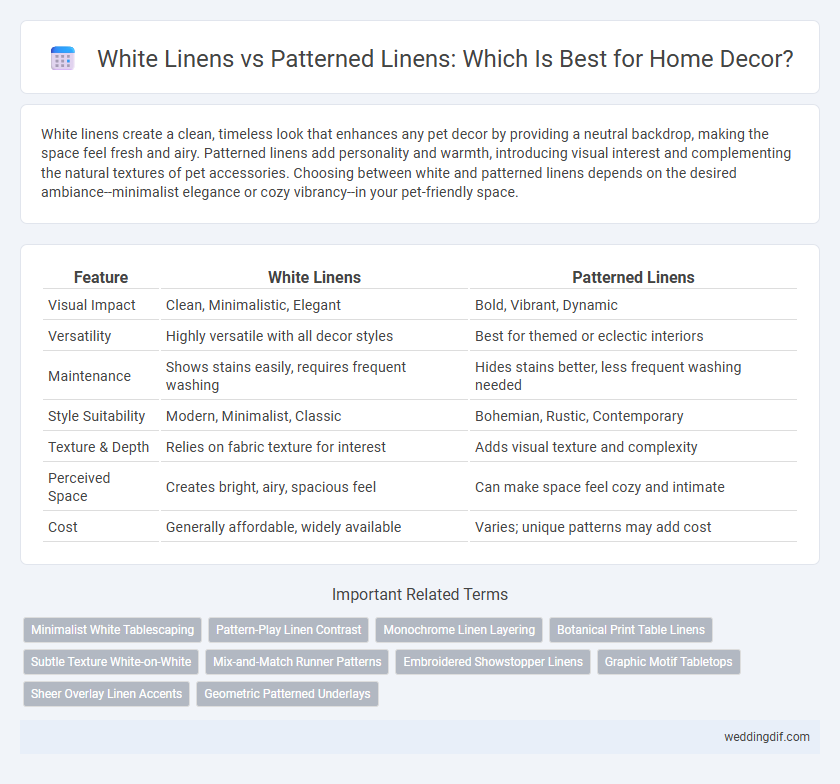 White Linens vs Patterned Linens: Which Is Best for Home Decor?