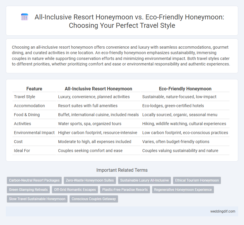 All-Inclusive Resort Honeymoon vs. Eco-Friendly Honeymoon: Choosing Your Perfect Travel Style