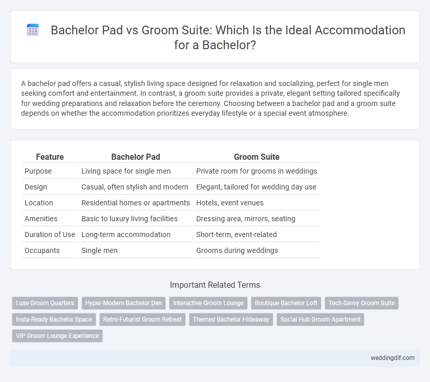 Bachelor Pad vs Groom Suite: Which Is the Ideal Accommodation for a Bachelor?