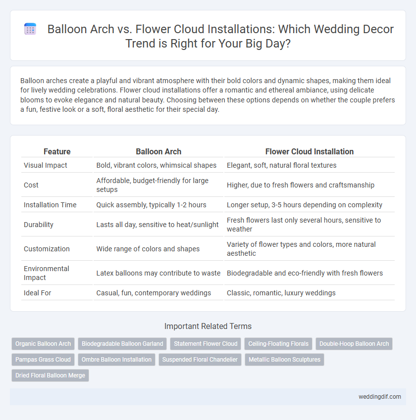 Balloon Arch vs. Flower Cloud Installations: Which Wedding Decor Trend is Right for Your Big Day?