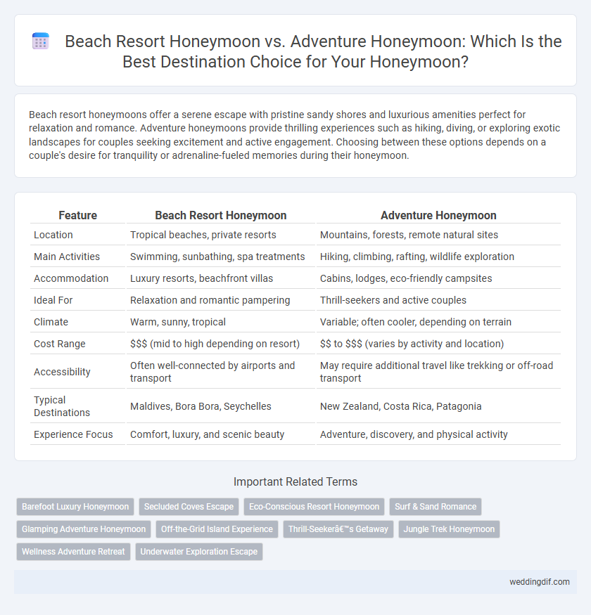 Beach Resort Honeymoon vs. Adventure Honeymoon: Which Is the Best Destination Choice for Your Honeymoon?