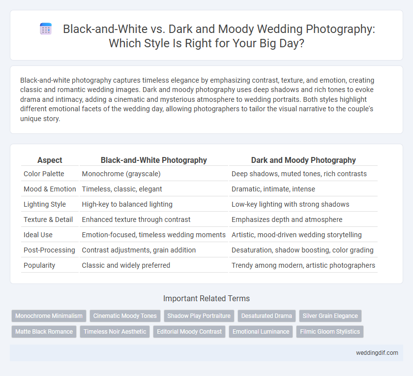 Black-and-White vs. Dark and Moody Wedding Photography: Which Style Is Right for Your Big Day?