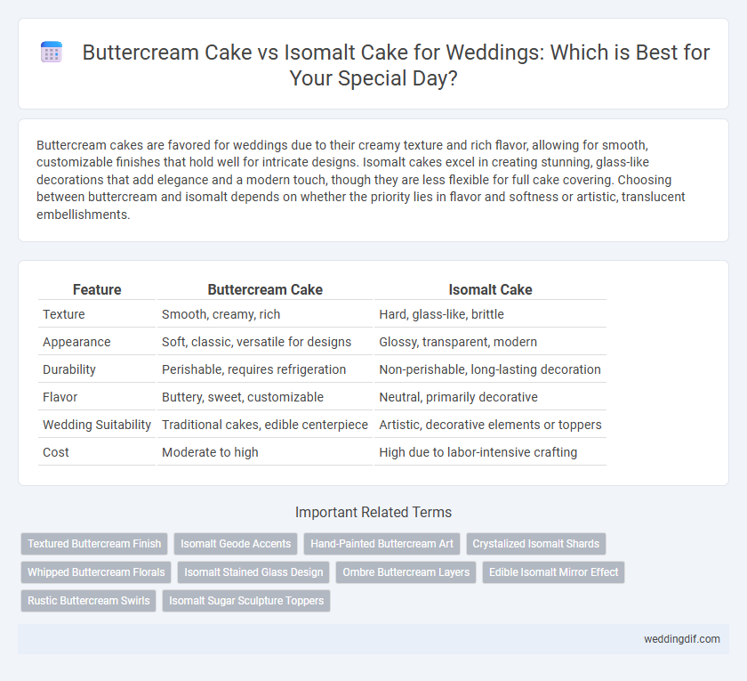 Buttercream Cake vs Isomalt Cake for Weddings: Which is Best for Your Special Day?