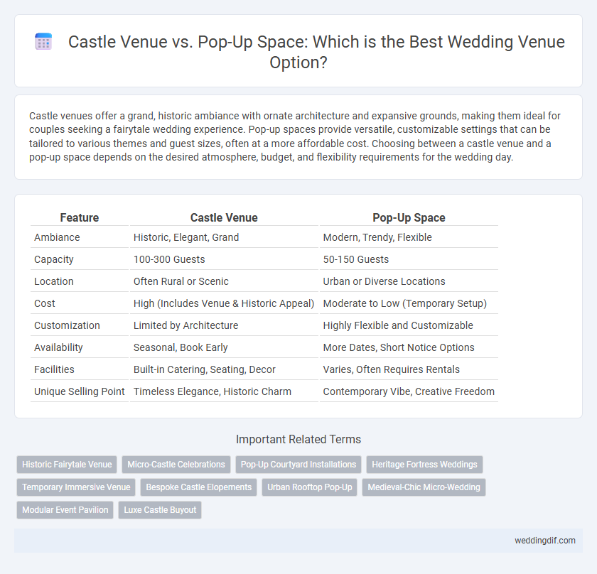 Castle Venue vs. Pop-Up Space: Which is the Best Wedding Venue Option?