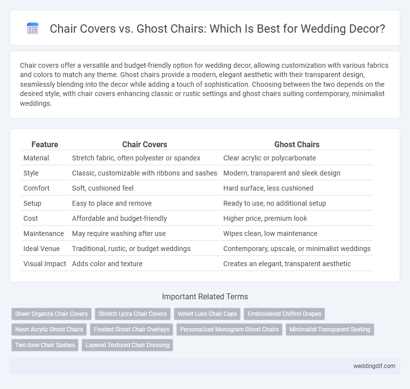 Chair Covers vs. Ghost Chairs: Which Is Best for Wedding Decor?