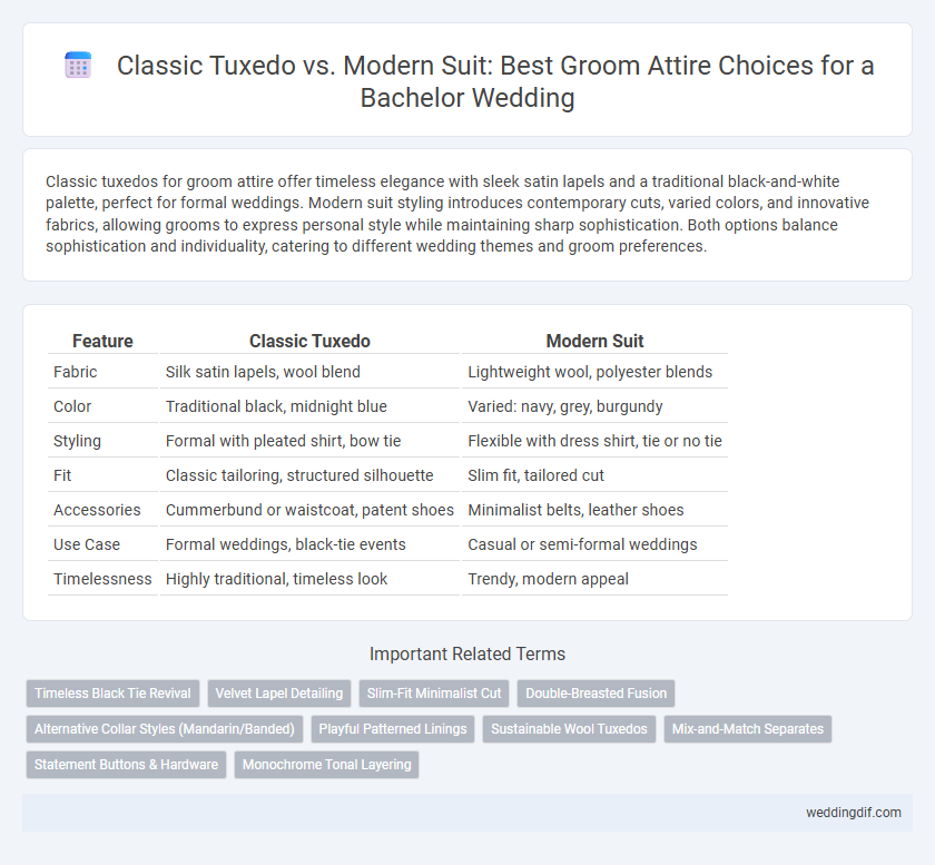 Classic Tuxedo vs. Modern Suit: Best Groom Attire Choices for a Bachelor Wedding