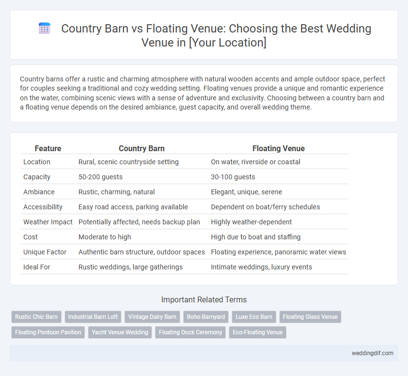 Country Barn vs Floating Venue: Choosing the Best Wedding Venue in [Your Location]