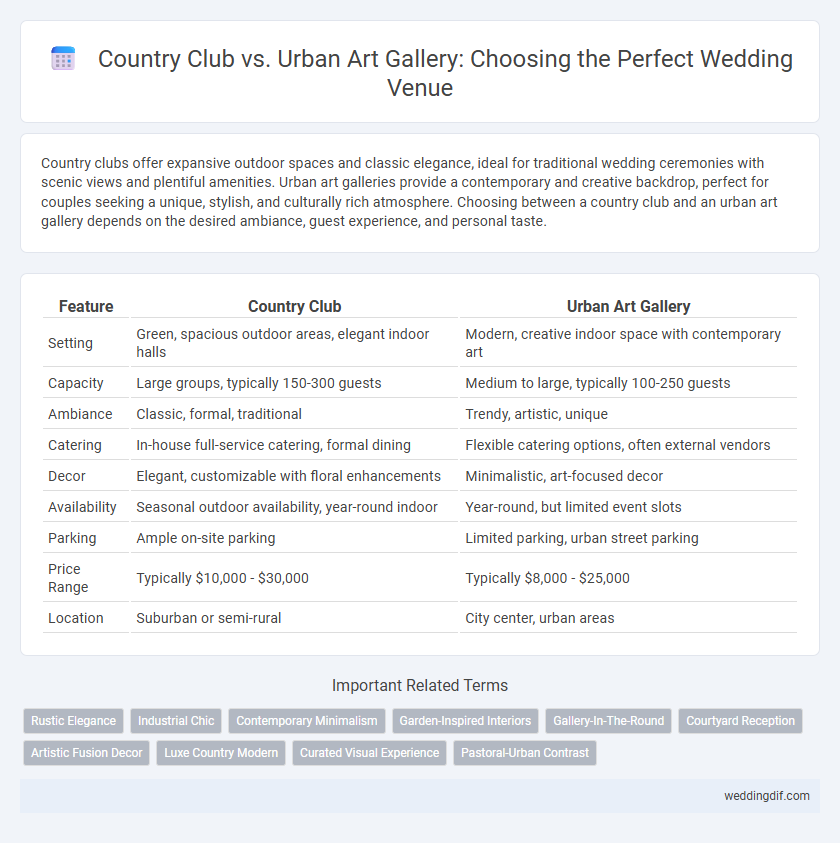Country Club vs. Urban Art Gallery: Choosing the Perfect Wedding Venue