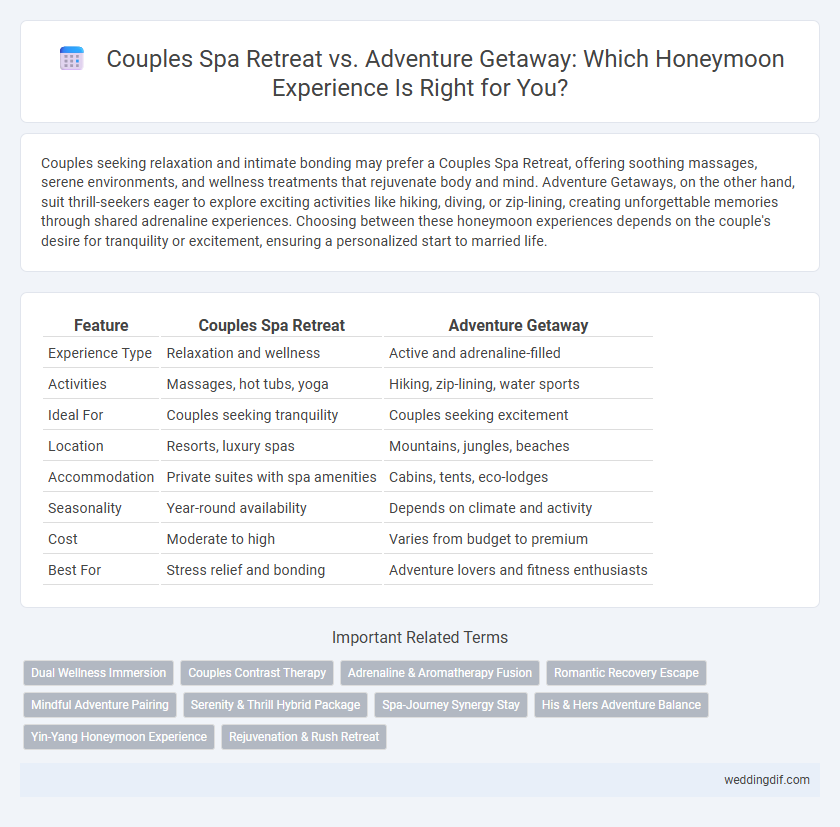 Couples Spa Retreat vs. Adventure Getaway: Which Honeymoon Experience Is Right for You?