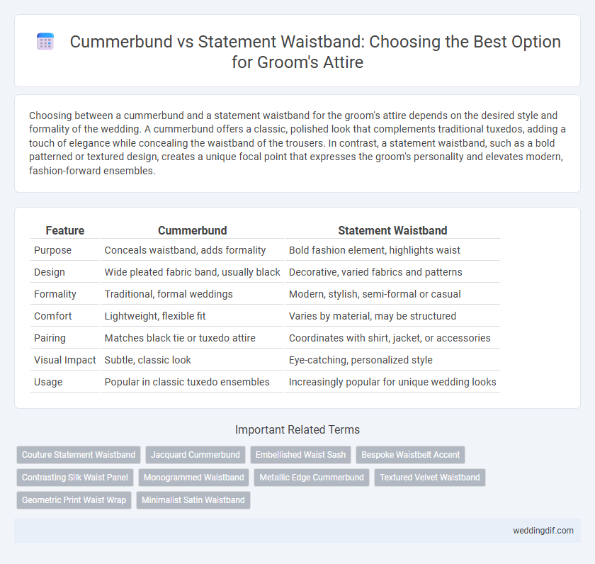 Cummerbund vs Statement Waistband: Choosing the Best Option for Groom's Attire