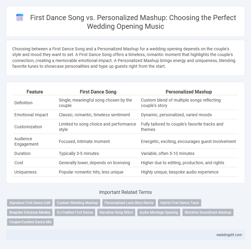 First Dance Song vs. Personalized Mashup: Choosing the Perfect Wedding Opening Music