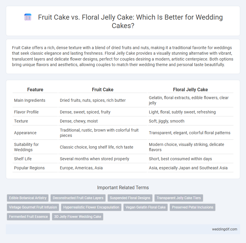 Fruit Cake vs. Floral Jelly Cake: Which Is Better for Wedding Cakes?