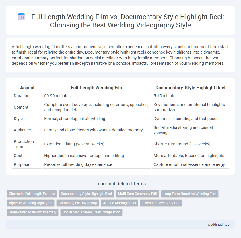 Full-Length Wedding Film vs. Documentary-Style Highlight Reel: Choosing the Best Wedding Videography Style