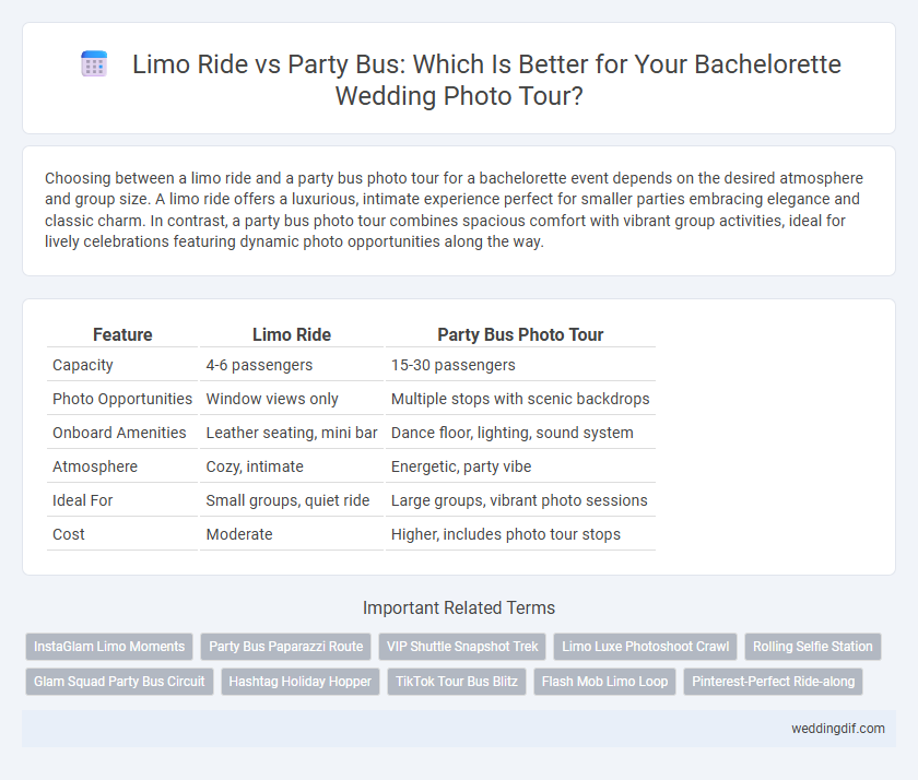Limo Ride vs Party Bus: Which Is Better for Your Bachelorette Wedding Photo Tour?
