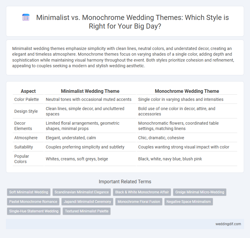 Minimalist vs. Monochrome Wedding Themes: Which Style is Right for Your Big Day?