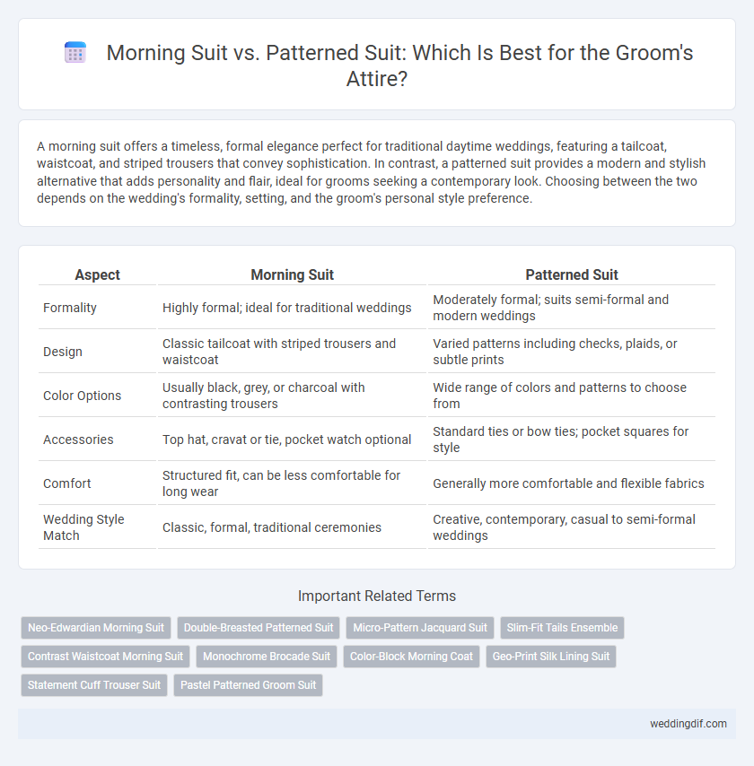 Morning Suit vs. Patterned Suit: Which Is Best for the Groom's Attire?