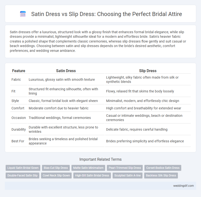 Satin Dress vs Slip Dress: Choosing the Perfect Bridal Attire