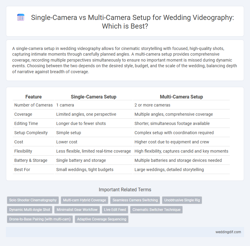Single-Camera vs Multi-Camera Setup for Wedding Videography: Which is Best?