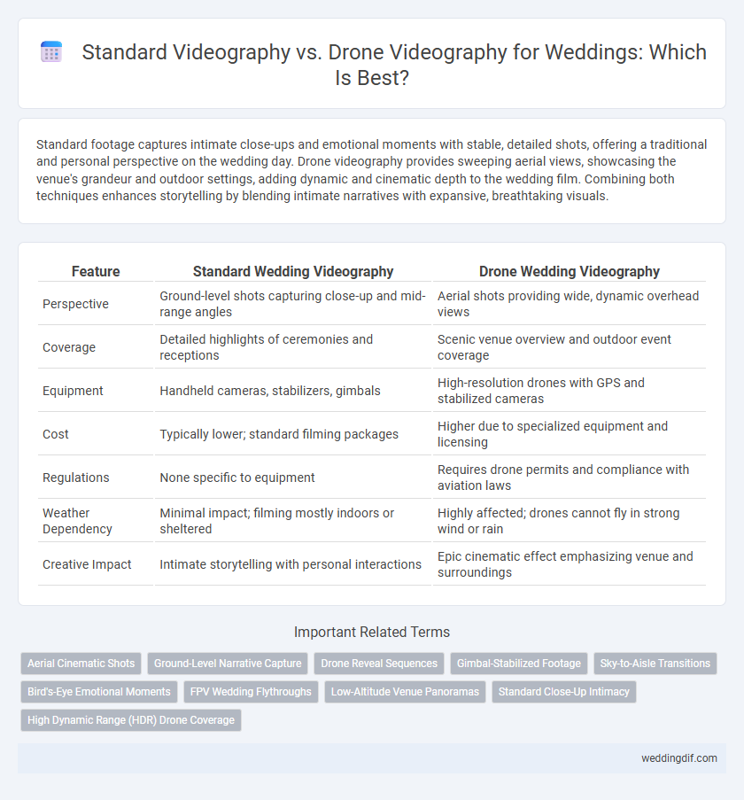 Standard Videography vs. Drone Videography for Weddings: Which Is Best?