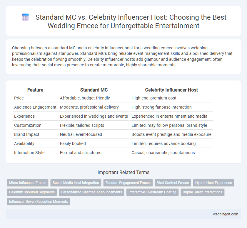 Standard MC vs. Celebrity Influencer Host: Choosing the Best Wedding Emcee for Unforgettable Entertainment
