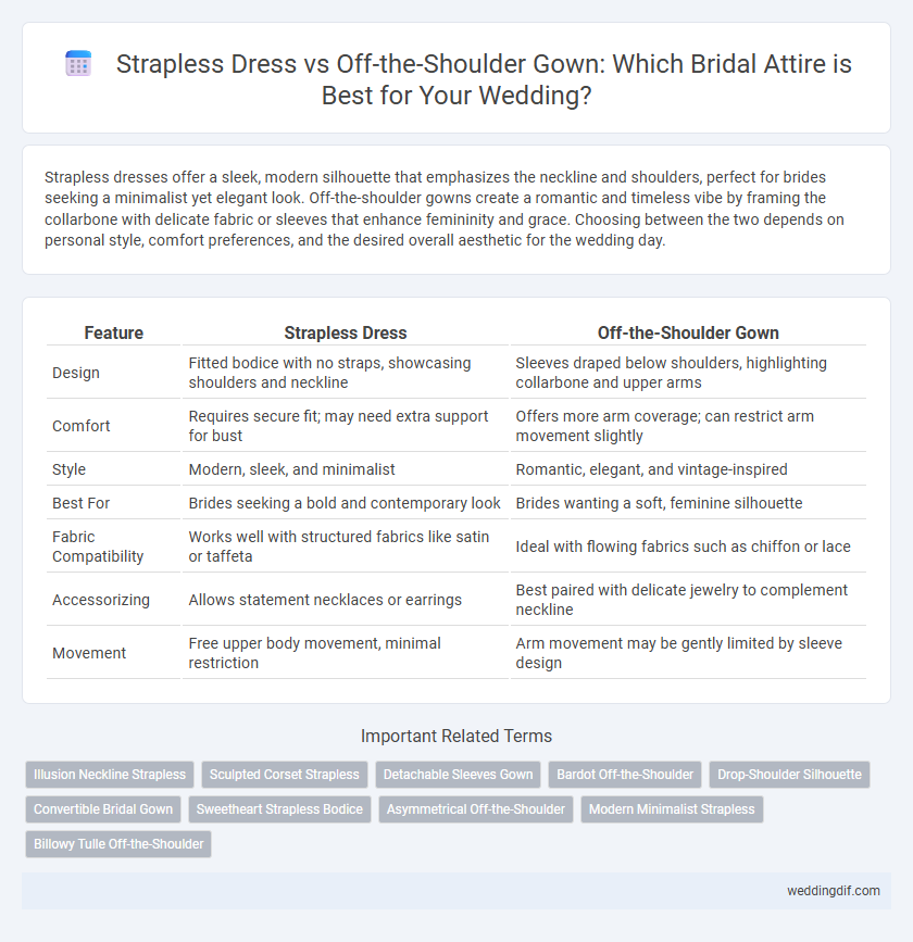 Strapless Dress vs Off-the-Shoulder Gown: Which Bridal Attire is Best for Your Wedding?