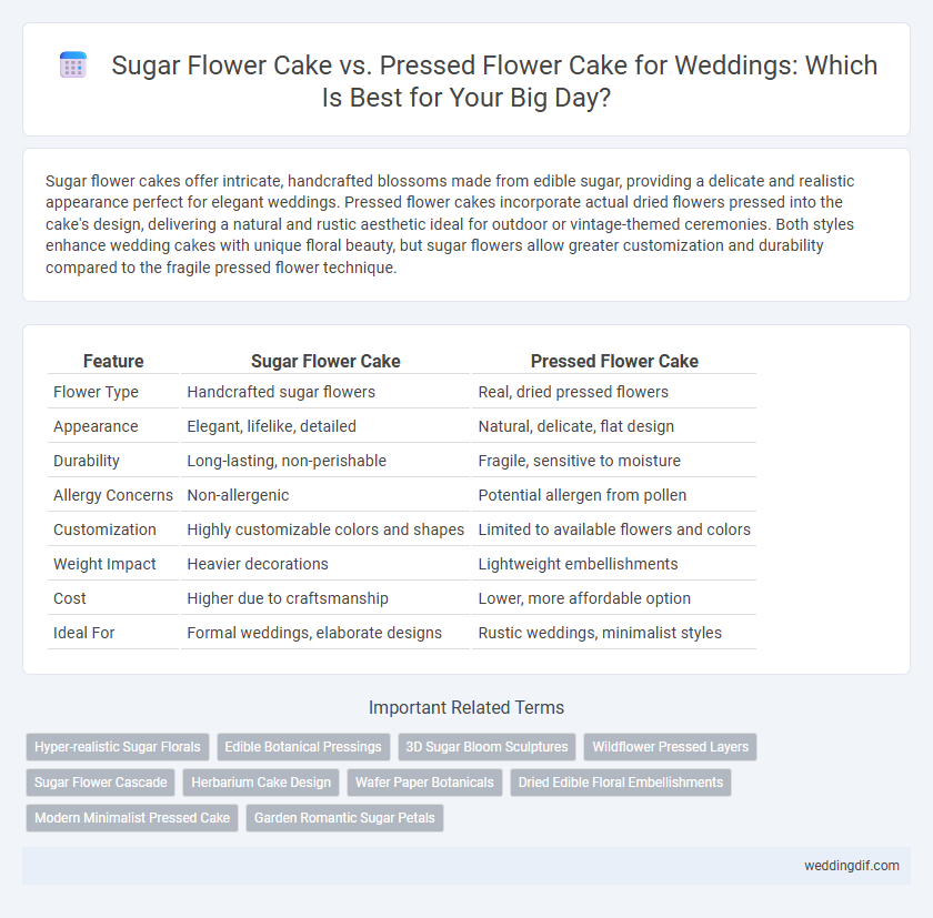 Sugar Flower Cake vs. Pressed Flower Cake for Weddings: Which Is Best for Your Big Day?